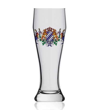 Weizenbierglas Bayern-Design